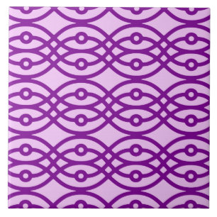 Azulejo De Cerâmica Estampa de quimono, lavanda e roxo