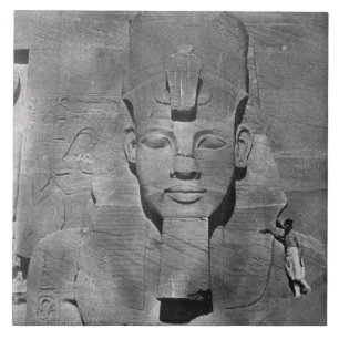 Azulejo De Cerâmica Estátua colossal de Ramesses II em Abu Simbel,