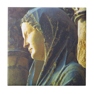 Azulejo De Cerâmica Estátua da Virgem Maria