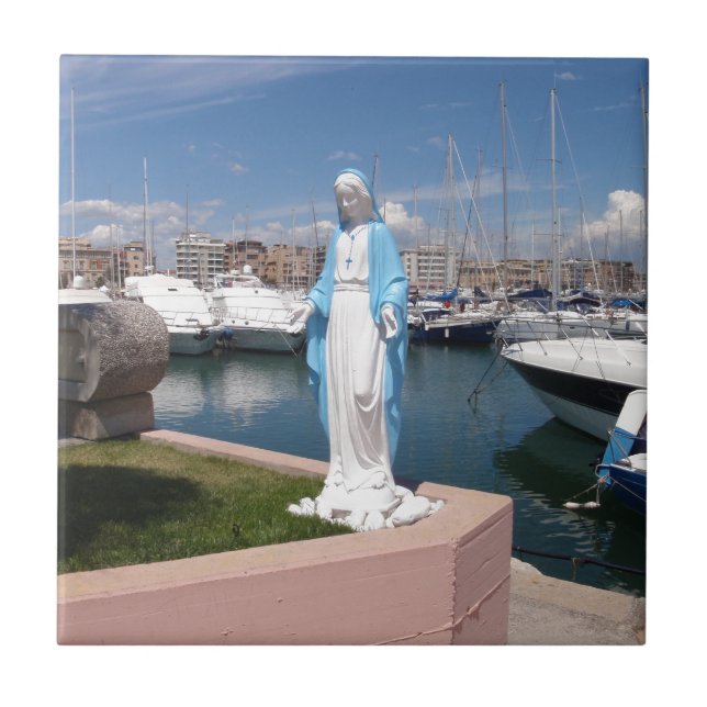 Azulejo De Cerâmica Estátua da Virgem Maria (Frente)