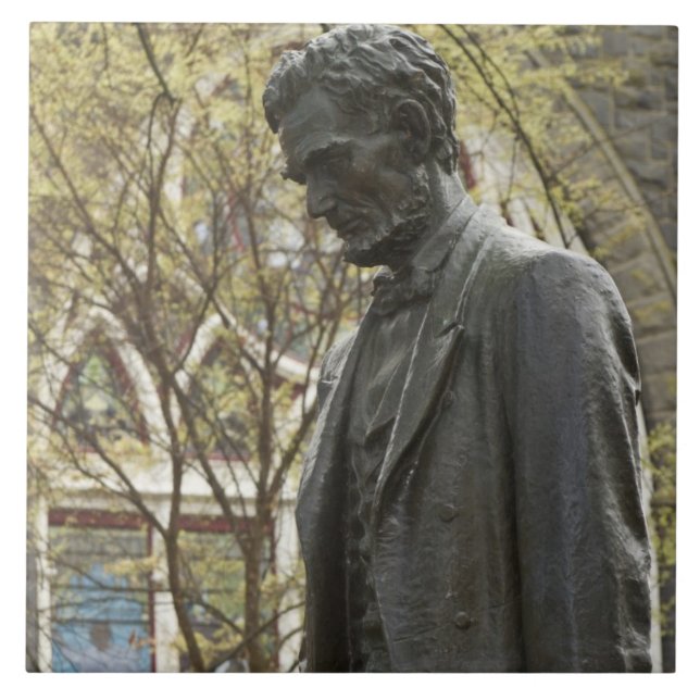 Azulejo De Cerâmica Estátua de Abraham Lincoln, Portland, Oregon (Frente)