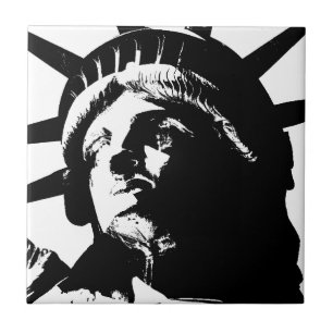 Azulejo De Cerâmica Estátua de Arte Pop de Negra