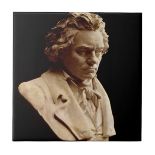 Azulejo De Cerâmica Estátua de busto de Beethoven
