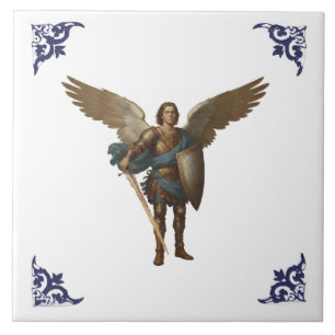 Azulejo De Cerâmica Estátua do Arcanjo Miguel Anjo Miguel