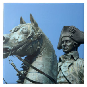 Azulejo De Cerâmica Estátua do General George em Washington, DC
