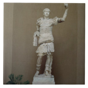 Azulejo De Cerâmica Estátua do imperador Trajan (ANÚNCIO 53-117)