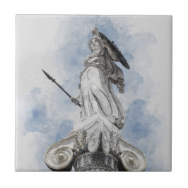 Azulejo De Cerâmica Estátua grega clássica do Azulejo Cerâmico Athena
