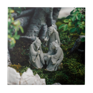 Azulejo De Cerâmica Estatuetas dos bonsais