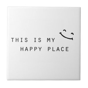 Azulejo De Cerâmica este é o meu lugar feliz design moderno simples