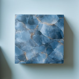 Azulejo De Cerâmica Estética Moderna Gemstone Azul Escuro Luxuoso