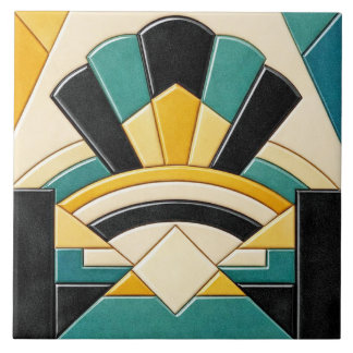 Azulejo De Cerâmica Estilo Art Déco Colorido em Cerâmica  
