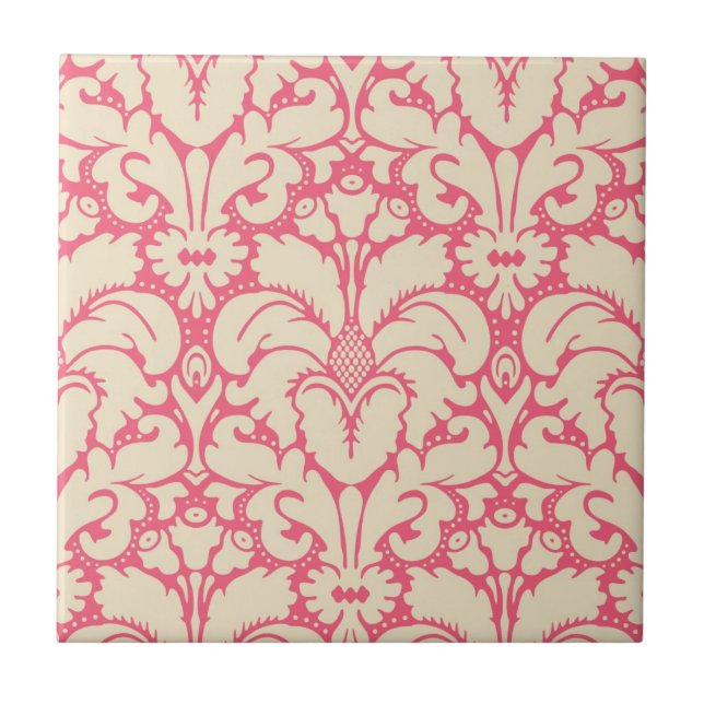 Azulejo De Cerâmica Estilo barroco damask background 2 (Frente)