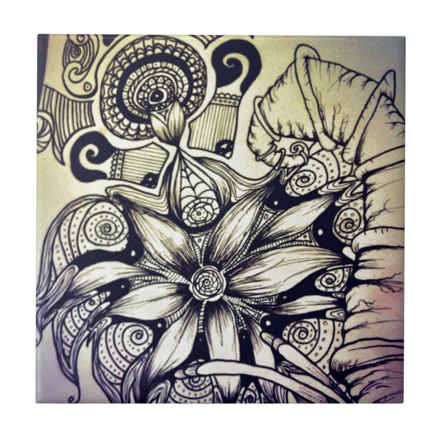 Azulejo De Cerâmica Estilo boémio (Frente)