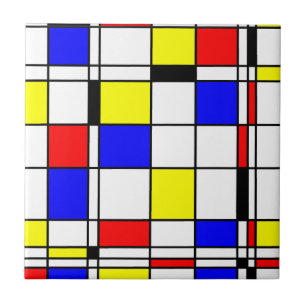 Azulejo De Cerâmica Estilo da arte de Mondrian
