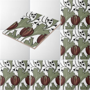 Azulejo De Cerâmica Estilo de Artes e Artesanatos Petworth Padrão Flor