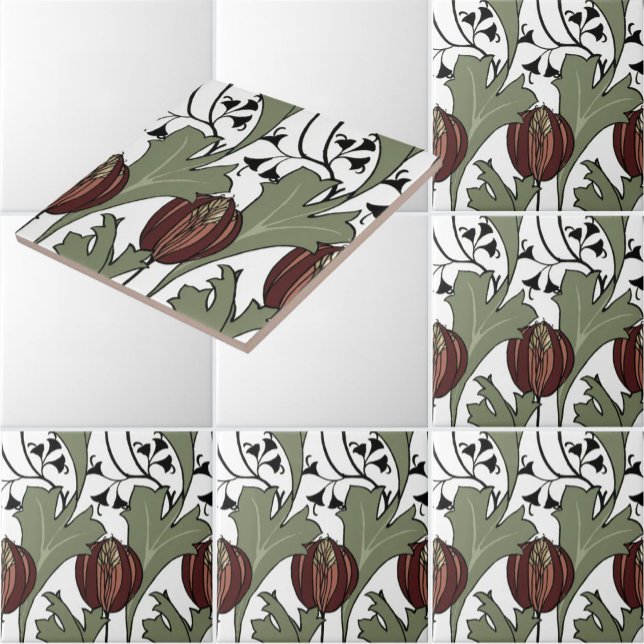 Azulejo De Cerâmica Estilo de Artes e Artesanatos Petworth Padrão Flor (Criador carregado)