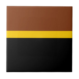 Azulejo De Cerâmica Estilo de Bloco de Cor Preto Amarelo castanho Desi