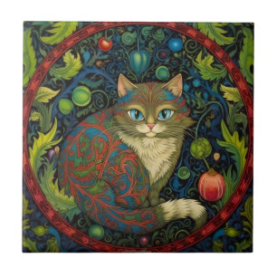 Azulejo De Cerâmica Estilo de Gato de Cheshire, estilo Nouveau