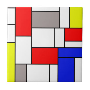 Azulejo De Cerâmica Estilo de Mondrian