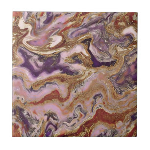 Azulejo De Cerâmica Estilo de padrão roxo, Dourado e cor-de-rosa com t