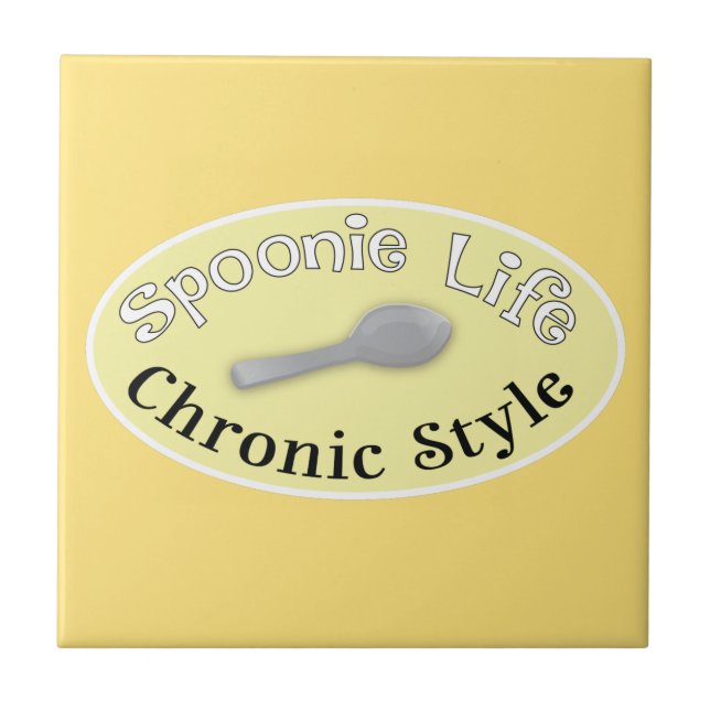 Azulejo De Cerâmica Estilo de Spoonie - Amarelo Suave (Frente)