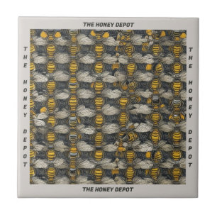 Azulejo De Cerâmica Estilo de Vintage Nome do Padrão de HoneyBee Nome 
