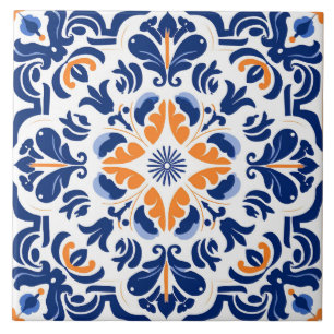 Azulejo De Cerâmica Estilo Espanhol - padrão bonito