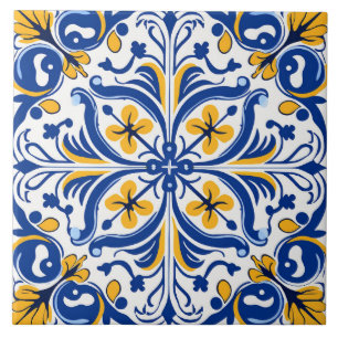 Azulejo De Cerâmica Estilo Espanhol - padrão bonito