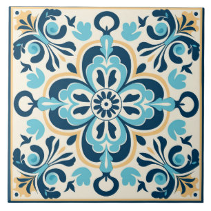 Azulejo De Cerâmica Estilo Espanhol - padrão bonito