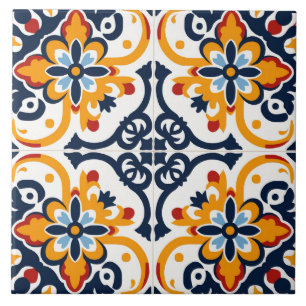 Azulejo De Cerâmica Estilo Espanhol - padrão bonito