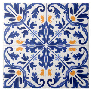 Azulejo De Cerâmica Estilo Espanhol - padrão bonito