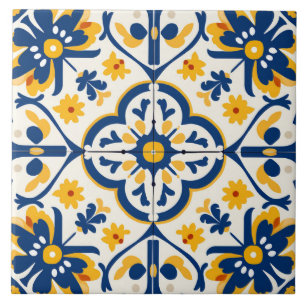 Azulejo De Cerâmica Estilo Espanhol - padrão bonito