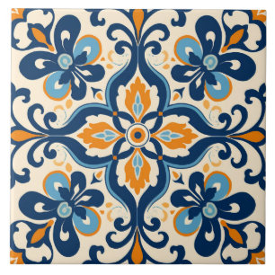 Azulejo De Cerâmica Estilo Espanhol - padrão bonito