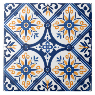 Azulejo De Cerâmica Estilo Espanhol - padrão bonito