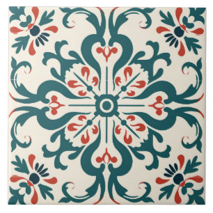 Azulejo De Cerâmica Estilo Espanhol - padrão bonito