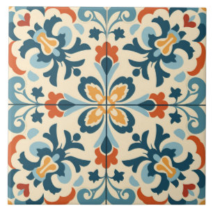 Azulejo De Cerâmica Estilo Espanhol - padrão bonito