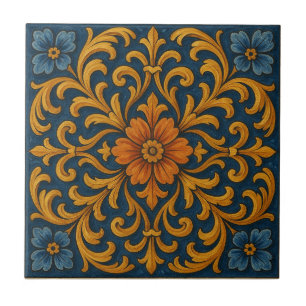Azulejo De Cerâmica Estilo Floral Tuscan