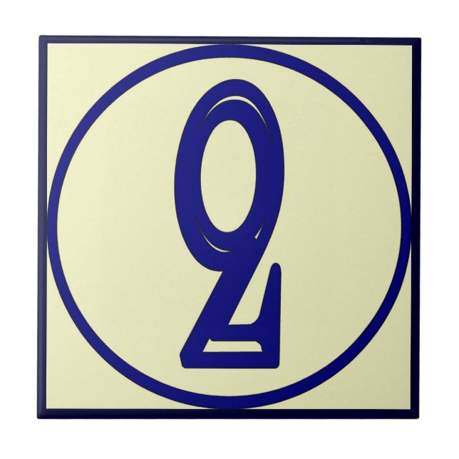 Azulejo De Cerâmica Estilo Francês Números de Casa 2 (Frente)