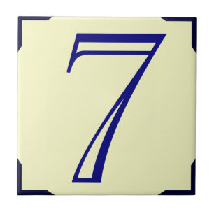 Azulejo De Cerâmica Estilo Francês Números de Casa 7, editar texto