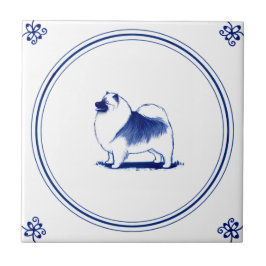 Azulejo De Cerâmica Estilo Holandês Keeshond