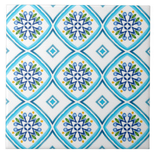 Azulejo De Cerâmica estilo italiano,azulejos,majolica, Impressão de tu