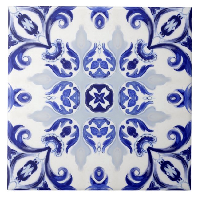 Azulejo De Cerâmica Estilo italiano,azulejos,majolica Impressão de tud (Frente)