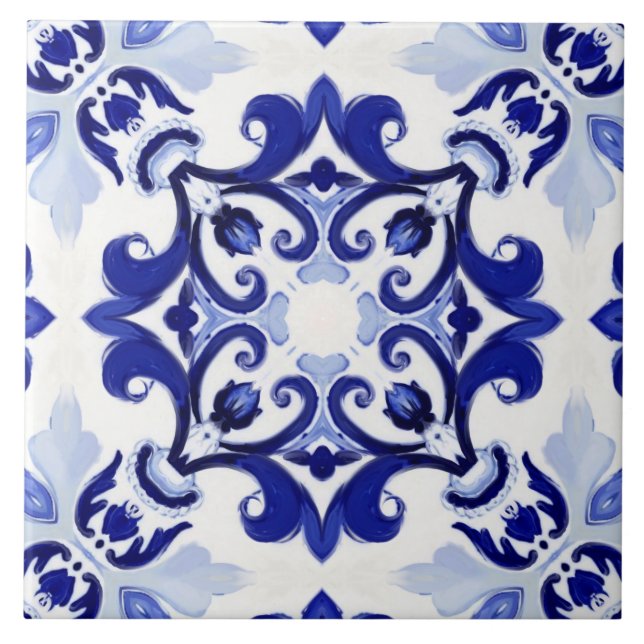Azulejo De Cerâmica Estilo italiano,azulejos,majolica Impressão de tud (Frente)