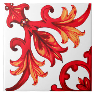 Azulejo De Cerâmica Estilo italiano,mosaico,vermelho