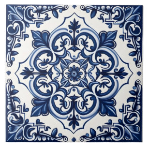 Azulejo De Cerâmica Estilo Mediterrâneo Português Rústico
