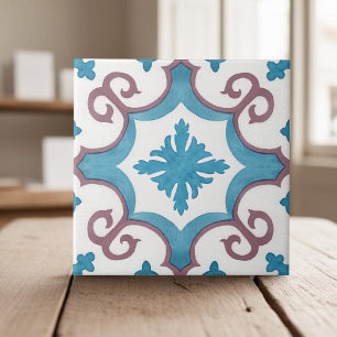 Azulejo De Cerâmica Estilo mediterrânico marroquino azul-sujo