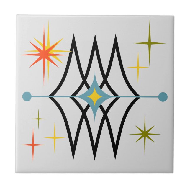Azulejo De Cerâmica Estilo Moderno do meio século (Frente)