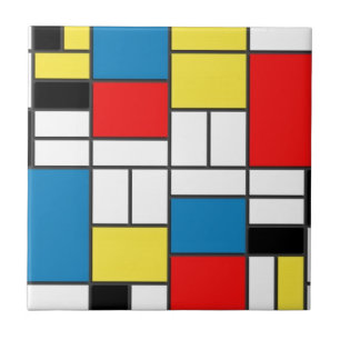 Azulejo De Cerâmica Estilo Mondrian