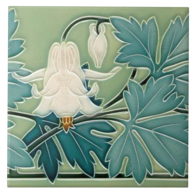 Azulejo De Cerâmica estilo Nouveau de lareira de parede cerâmica (Frente)