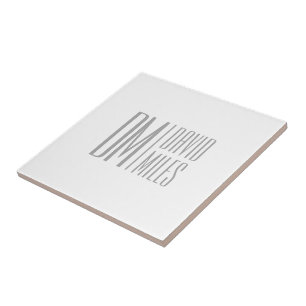 Azulejo De Cerâmica Estiloso Minimal & Moderno Logotipo de Iniciais e 